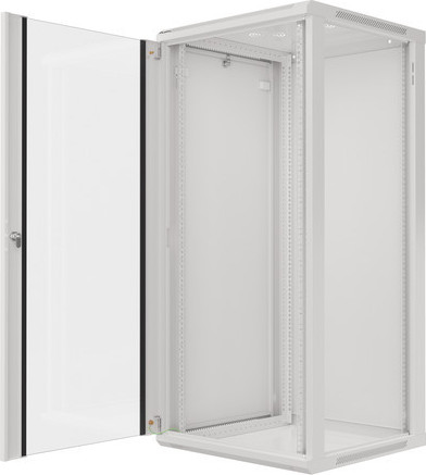LANBERG RACKOVÁ SKŘÍŇ 19" NÁSTĚNNÁ 27U/600X600 (FLAT PACK) S PROSKLENÝMI DVEŘMI ŠEDÁ V2