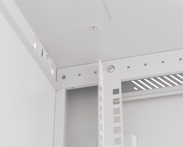 LANBERG RACKOVÁ SKŘÍŇ 19" NÁSTĚNNÁ 27U/600X600 (FLAT PACK) S PROSKLENÝMI DVEŘMI ŠEDÁ V2