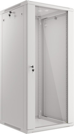 LANBERG RACKOVÁ SKŘÍŇ 19" NÁSTĚNNÁ 27U/600X600 (FLAT PACK) S PROSKLENÝMI DVEŘMI ŠEDÁ V2