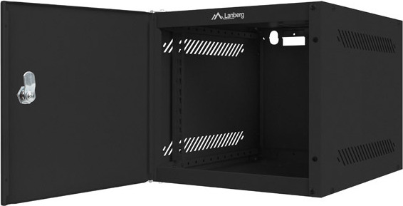 LANBERG RACKOVÁ SKŘÍŇ 10" NÁSTĚNNÁ 4U/280X310 PRO VLASTNÍ MONTÁŽ S KOVOVÝMI DVEŘMI ČERNÁ-FLAT PACK