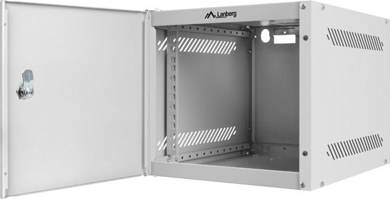 LANBERG RACKOVÁ SKŘÍŇ 10" NÁSTĚNNÁ 4U/280X310 PRO VLASTNÍ MONTÁŽ S KOVOVÝMI DVEŘMI ŠEDÁ -FLAT PACK