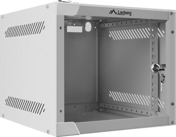 LANBERG RACKOVÁ SKŘÍŇ 10" NÁSTĚNNÁ 4U/280X310 (FLAT PACK) S PROSKLENÝMI DVEŘMI ŠEDÁ