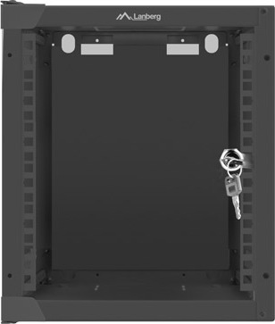 LANBERG RACKOVÁ SKŘÍŇ 10" PRO MONTÁŽ NA STĚNU 6U/280X310 (FLAT PACK) S PROSKLENÝMI DVEŘMI ČERNÁ