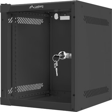 LANBERG RACKOVÁ SKŘÍŇ 10" PRO MONTÁŽ NA STĚNU 6U/280X310 (FLAT PACK) S PROSKLENÝMI DVEŘMI ČERNÁ