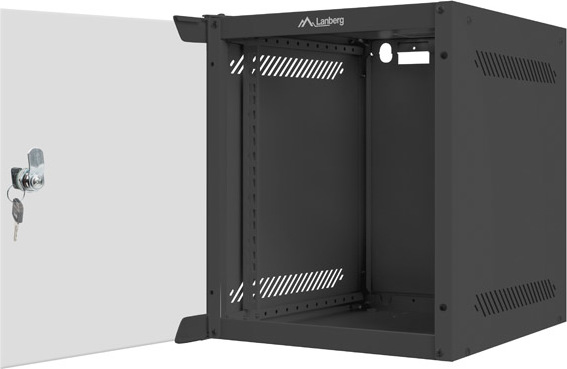 LANBERG RACKOVÁ SKŘÍŇ 10" PRO MONTÁŽ NA STĚNU 6U/280X310 (FLAT PACK) S PROSKLENÝMI DVEŘMI ČERNÁ