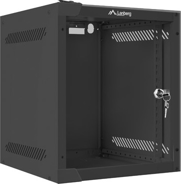 LANBERG RACKOVÁ SKŘÍŇ 10" PRO MONTÁŽ NA STĚNU 6U/280X310 (FLAT PACK) S PROSKLENÝMI DVEŘMI ČERNÁ