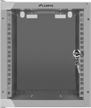 LANBERG RACKOVÁ SKŘÍŇ 10" NÁSTĚNNÁ 6U/280X310 (FLAT PACK) S PROSKLENÝMI DVEŘMI ŠEDÁ