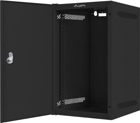 LANBERG RACKOVÁ SKŘÍŇ 10" PRO MONTÁŽ NA STĚNU 9U/280X310 PRO VLASTNÍ MONTÁŽ S KOVOVÝMI DVEŘMI ČERNÁ