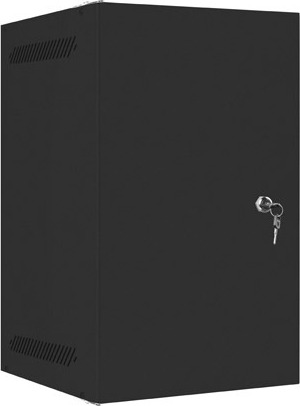 LANBERG RACKOVÁ SKŘÍŇ 10" PRO MONTÁŽ NA STĚNU 9U/280X310 PRO VLASTNÍ MONTÁŽ S KOVOVÝMI DVEŘMI ČERNÁ