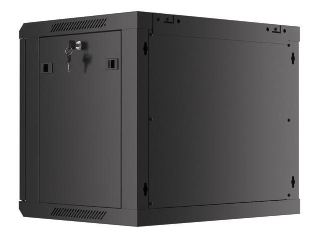 LANBERG 19" RACKOVÁ SKŘÍŇ PRO MONTÁŽ NA STĚNU 9U/600X450 PRO VLASTNÍ MONTÁŽ S KOVOVÝMI DVEŘMI ČERNÁ