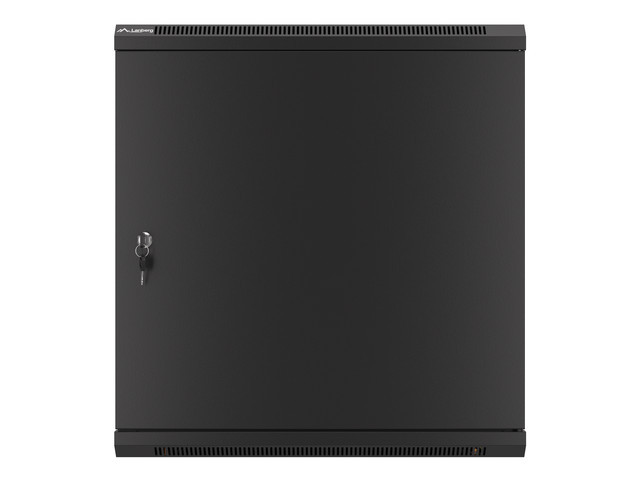 LANBERG RACKOVÁ SKŘÍŇ 19" NÁSTĚNNÁ 12U/600X450 PRO VLASTNÍ MONTÁŽ S KOVOVÝMI DVEŘMI ČERNÁ