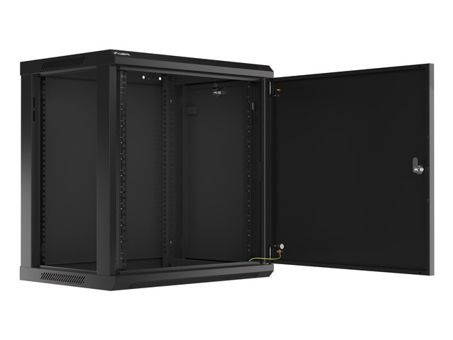 LANBERG RACKOVÁ SKŘÍŇ 19" NÁSTĚNNÁ 12U/600X450 PRO VLASTNÍ MONTÁŽ S KOVOVÝMI DVEŘMI ČERNÁ