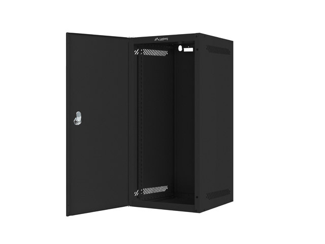 LANBERG RACKOVÁ SKŘÍŇ 10" NÁSTĚNNÁ 12U/280X310 PRO VLASTNÍ MONTÁŽ S KOVOVÝMI DVEŘMI ČERNÁ-FLAT PACK