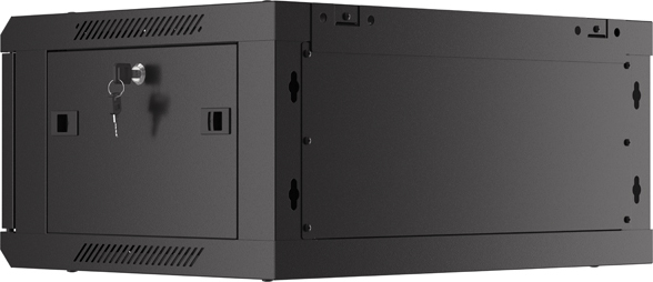 LANBERG RACKOVÁ SKŘÍŇ 19" NÁSTĚNNÁ 4U/600X450 S PERFOROVANÝMI DVEŘMI ČERNÁ (PLOCHÉ BALENÍ)