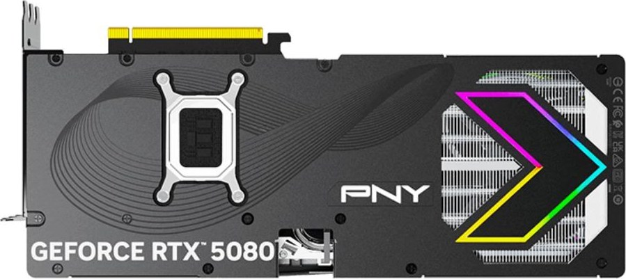 PNY VGA Nvidia GeForce RTX 5080 16GB ARGB OC Triple Fan, RTX 5080 OC, 16GB GDDR7, 3xDP, 1xHDMI