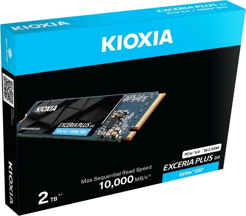 Toshiba KIOXIA SSD EXCERIA PLUS G4 2TB, PCIe Gen5x4, M.2 2280, (R:10000/W:8200MB/s)