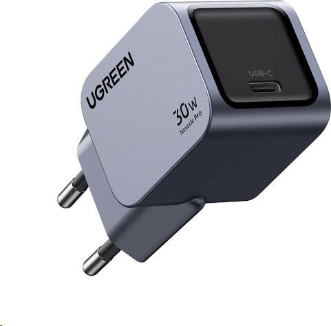 UGREEN síťová rychlonabíječka Nexode Pro 30W 1-Port USB-C, GaN, stříbrná
