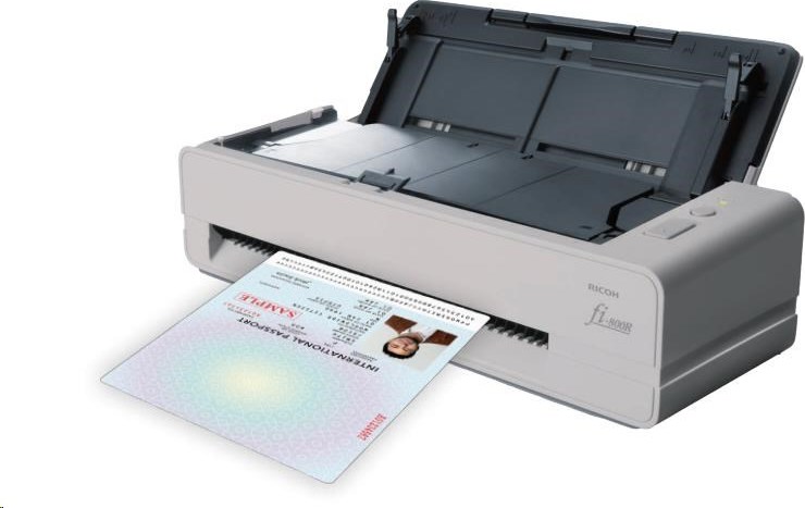 RICOH skener Fi-800R A4, color, duplex, 40ppm/80ipm, ADF 30, USB 3.2, 600 dpi, Z:12M