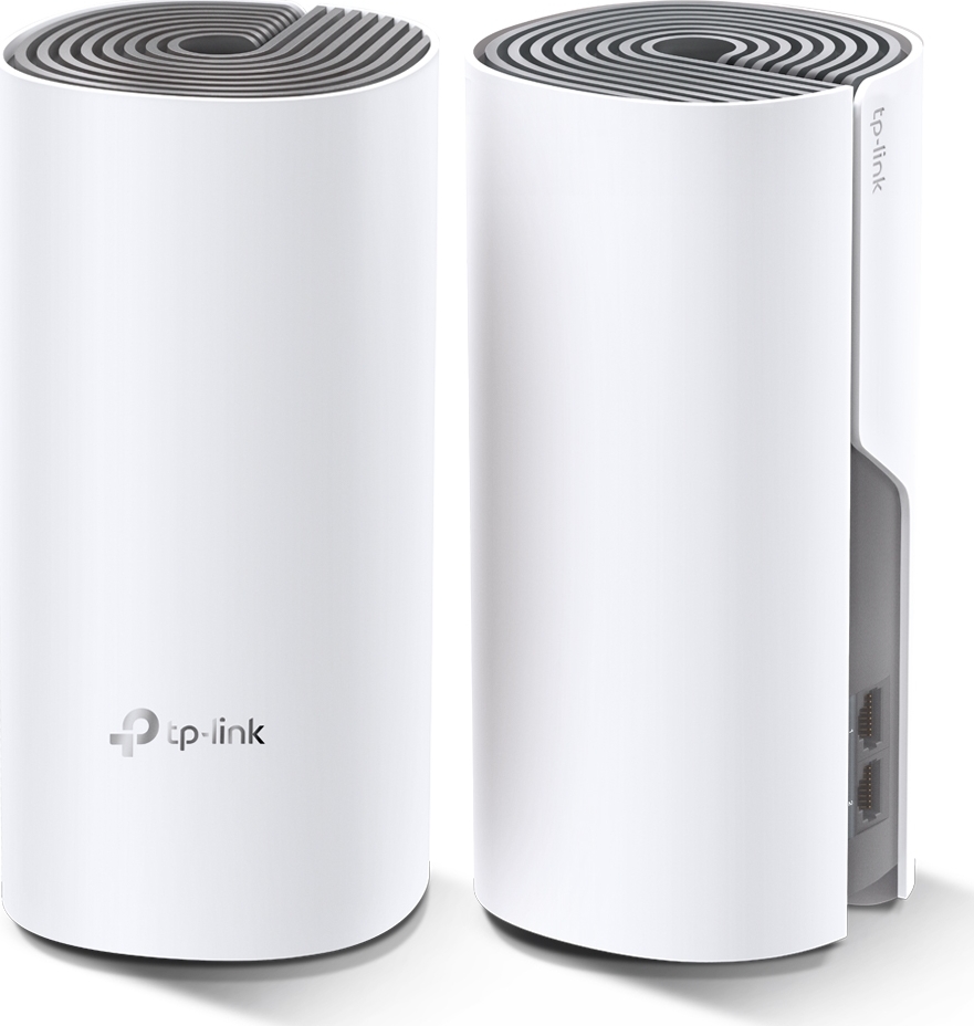TP-Link AC1200 Whole-home Mesh WiFi System Deco E4(2-pack), 2x10/100 RJ45