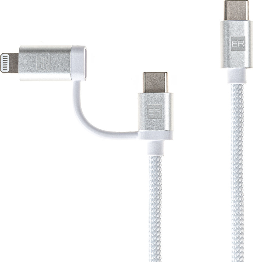ER POWER Dual Cable USB-C C/L Mfi 200cm white