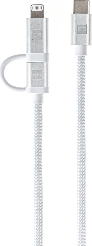 ER POWER Dual Cable USB-C C/L Mfi 200cm white