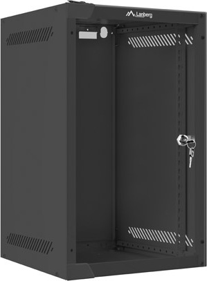 LANBERG RACKOVÁ SKŘÍŇ 10" PRO MONTÁŽ NA STĚNU 9U/280X310 (FLAT PACK) S PROSKLENÝMI DVEŘMI ČERNÁ