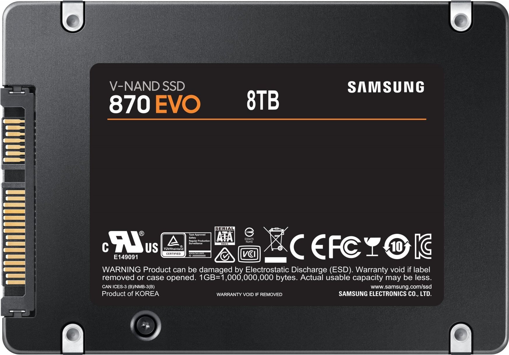 SSD 2,5" Samsung 870 EVO SATA III-8000GB