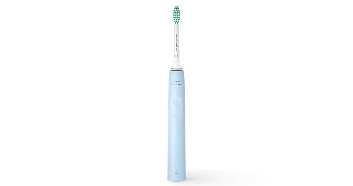 Philips Sonicare 2100 HX3651/12 sonický zubní kartáček, světle modrý, SmarTimer, QuadPacer, 14denní výdrž