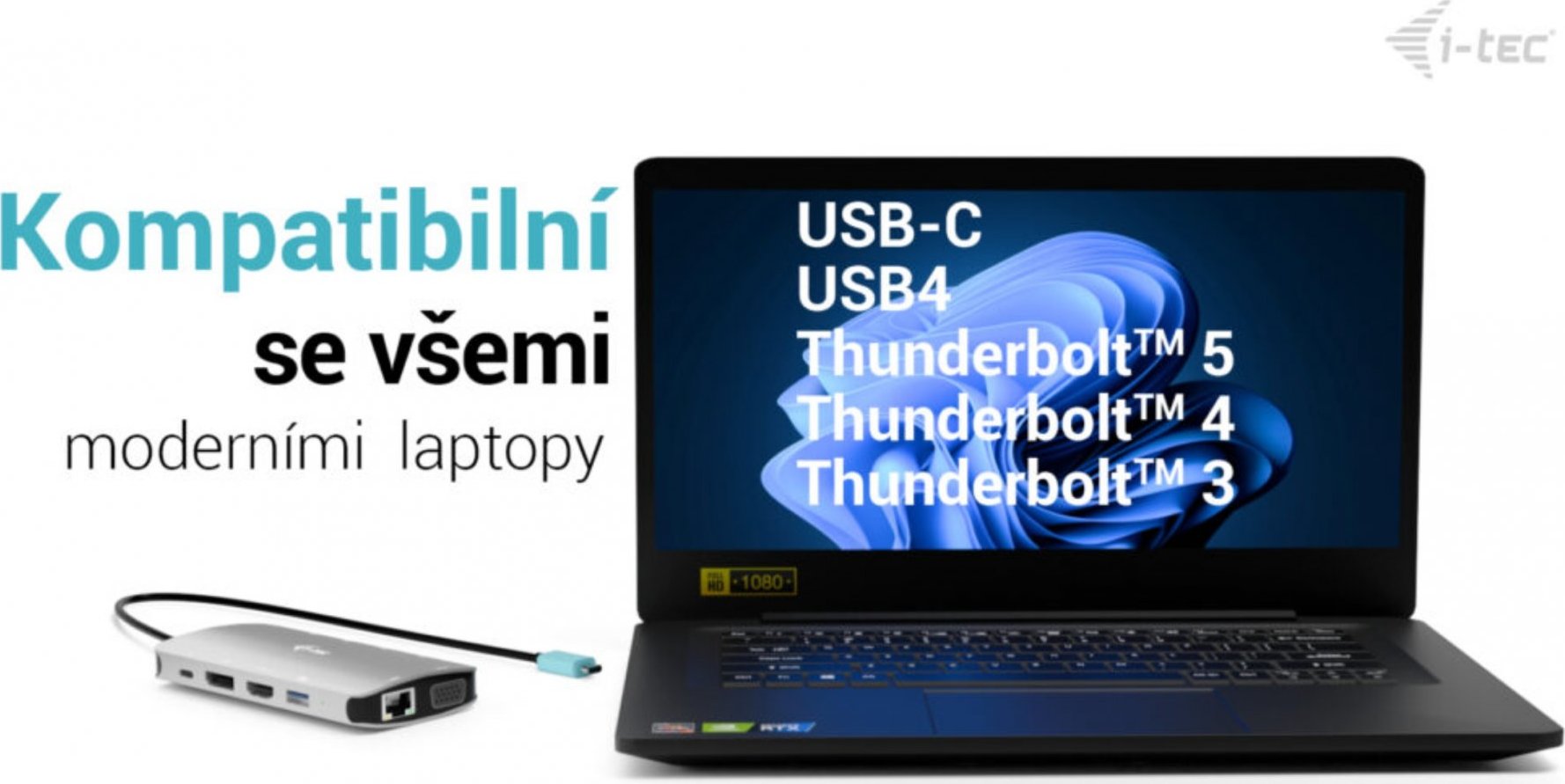i-tec USB-C Metal Nano 3x Display (DP, HDMI and VGA) Docking Station, PD 100 W