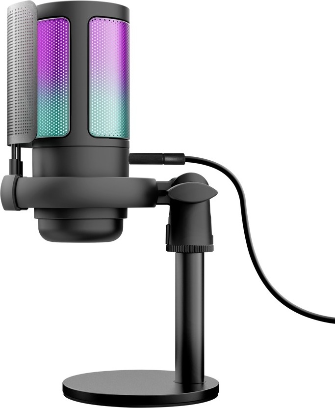 TRUST mikrofon GXT238 Auron, USB-C, RGB, černá