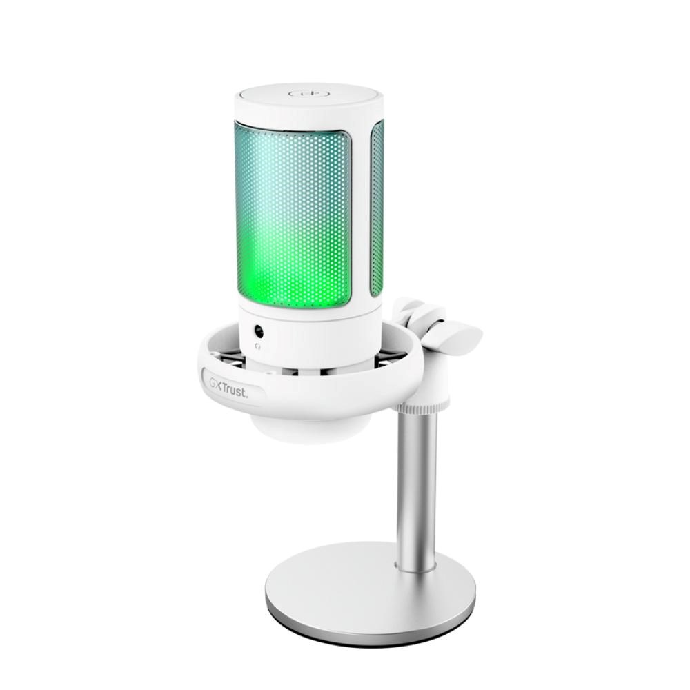 TRUST mikrofon GXT238 Auron, USB-C, RGB, bílá