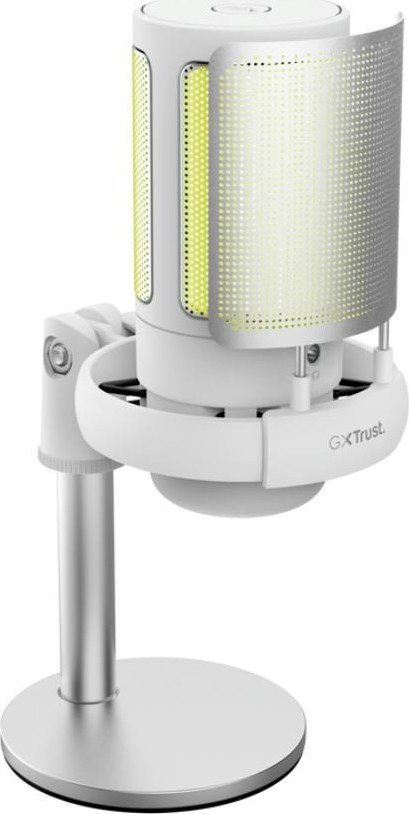 TRUST mikrofon GXT238 Auron, USB-C, RGB, bílá