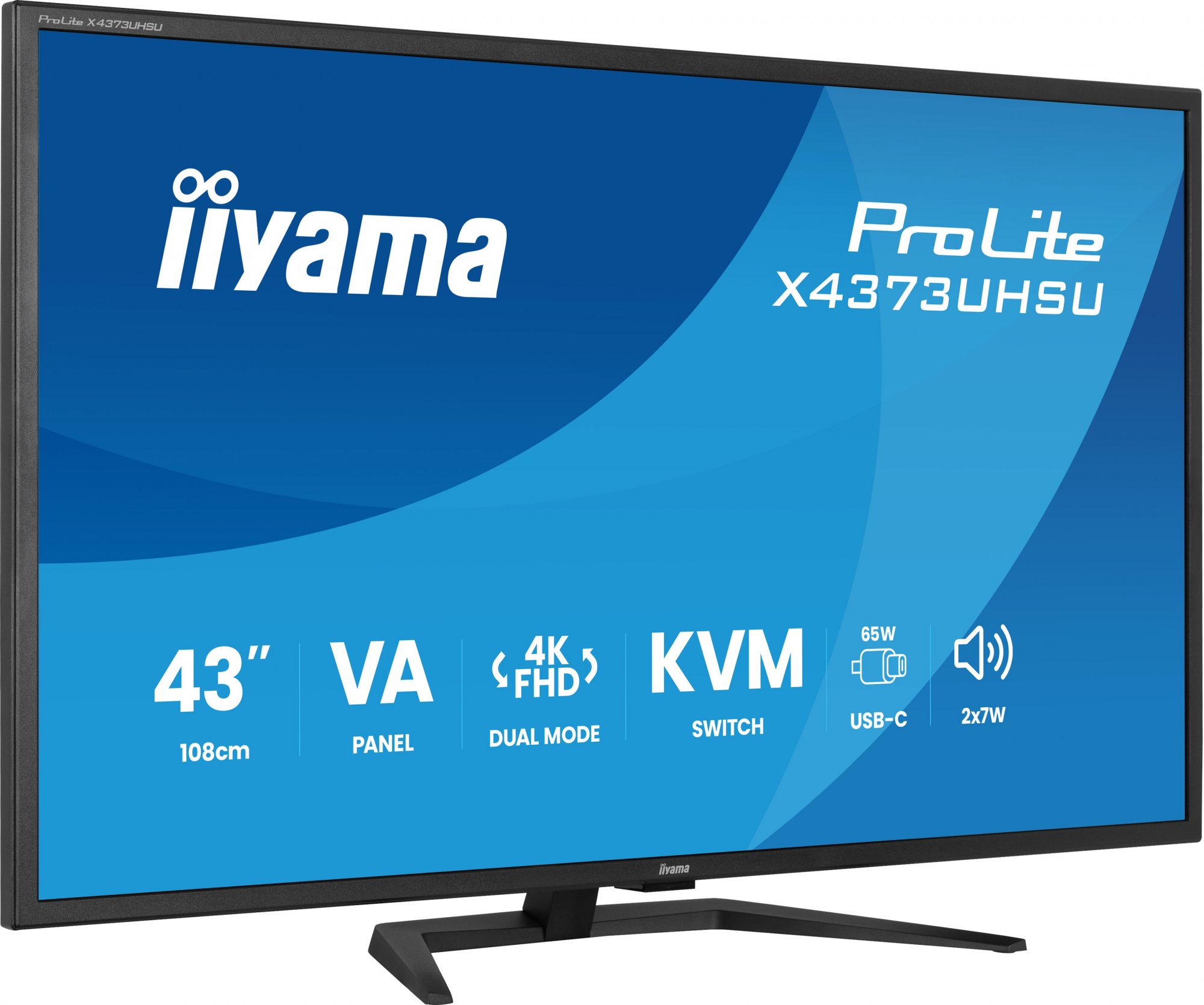 iiyama ProLite/X4373UHSU-B2/42,5"/VA/4K UHD/60Hz/3ms/Černá/3R