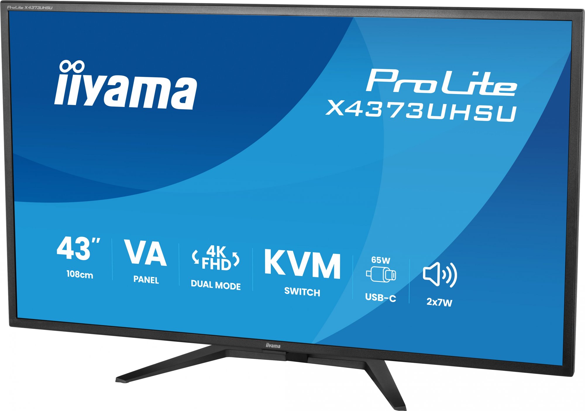 iiyama ProLite/X4373UHSU-B2/42,5"/VA/4K UHD/60Hz/3ms/Černá/3R