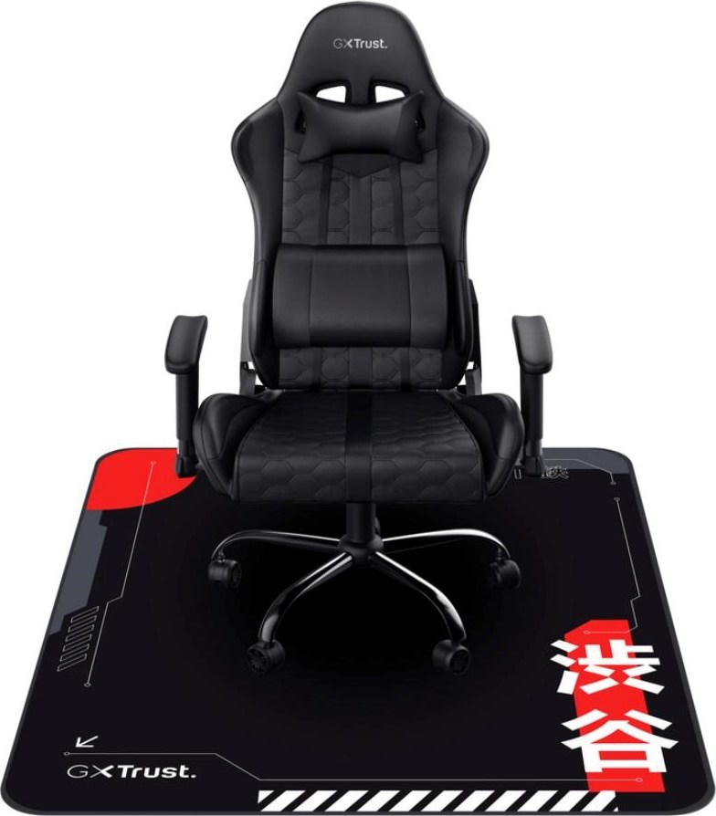 TRUST podložka pod herní křeslo - GXT 715 Chair mat, černo-červená