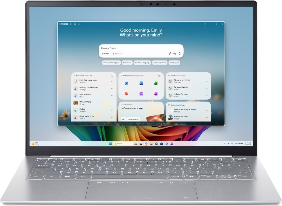Acer Swift Edge 14/SFE14-I51-75MG/U7-355/14"/2880x1800/16GB/512GB/Intel int/W11H/White/2R