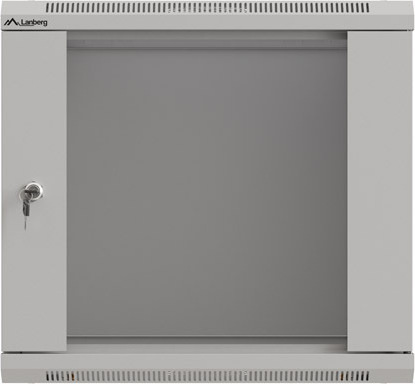 LANBERG 19" RACKOVÁ SKŘÍŇ PRO MONTÁŽ NA STĚNU 9U/540X350 (FLAT PACK) S PROSKLENÝMI DVEŘMI ŠEDÁ