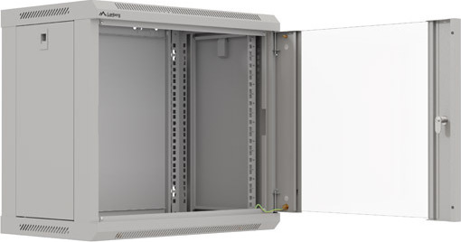LANBERG 19" RACKOVÁ SKŘÍŇ PRO MONTÁŽ NA STĚNU 9U/540X350 (FLAT PACK) S PROSKLENÝMI DVEŘMI ŠEDÁ