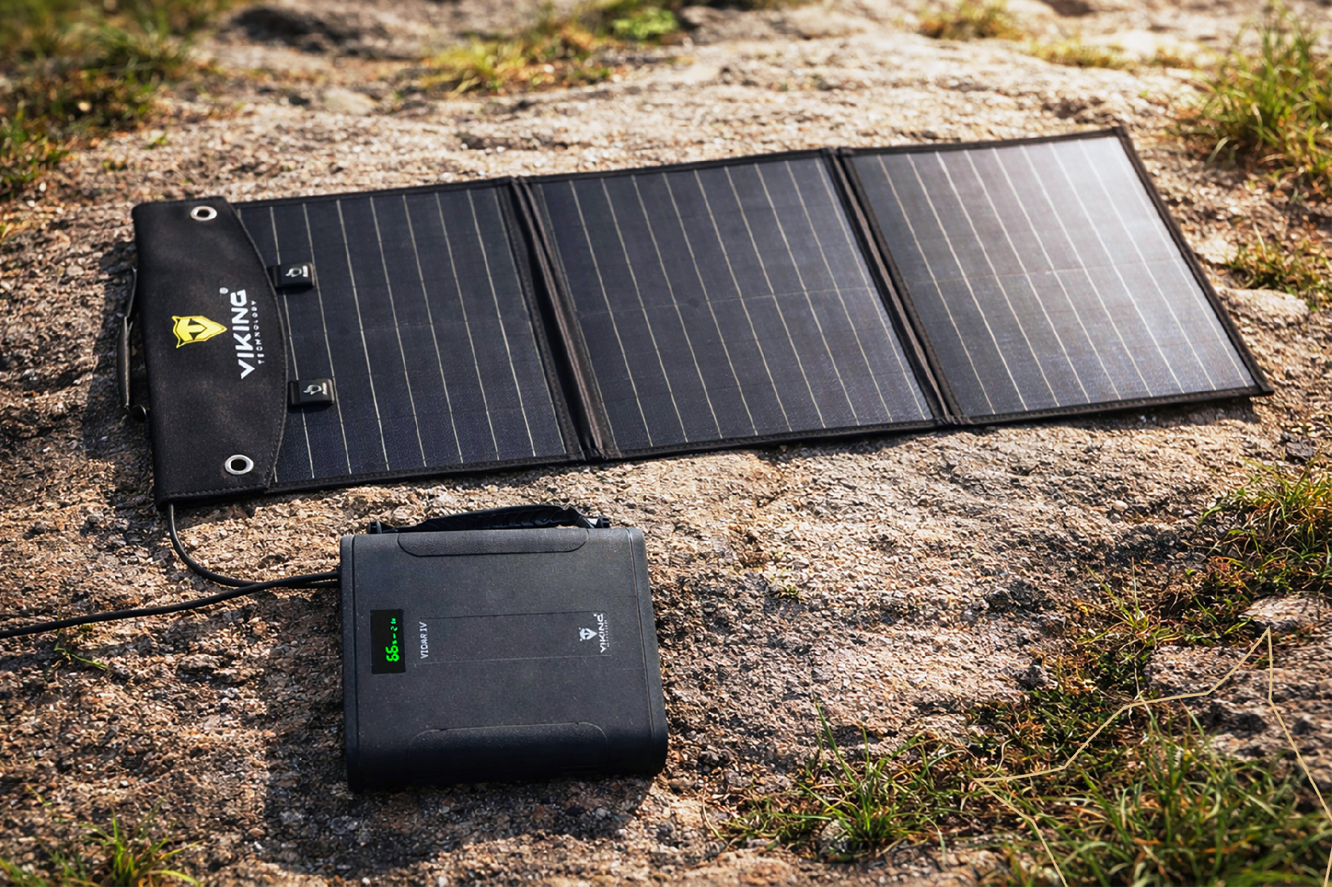 Set powerbanka Viking VIDAR IV a solární panel Viking L60 PD