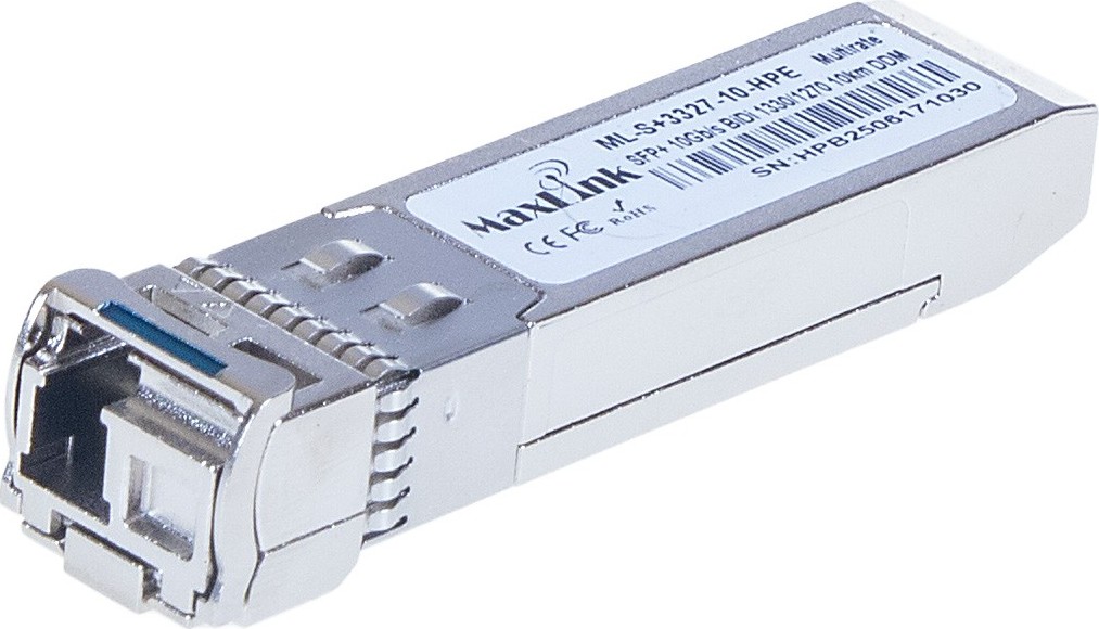 MaxLink 10G SFP+ optický HP modul, WDM(BiDi), SM, Tx 1330/Rx1270nm, 10km, 1x LC konektor, DDM, HPE