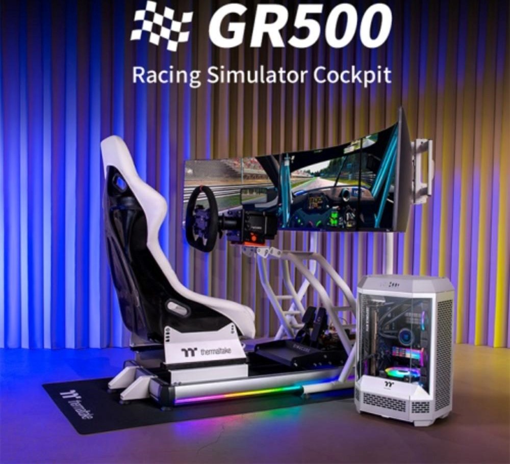 THERMALTAKE Závodní kokpit GR500 Racing Simulator Cockpit, Bílá