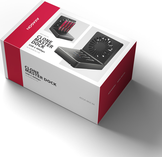 AXAGON ADSA-M2C44, USB4 dokovacia stanica pre 4× M.2 NVMe SSD s funkciou klonovania