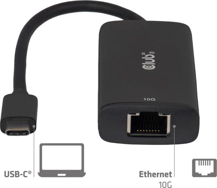 Club 3D Club3D Adaptér USB-C na RJ45, 10Gb, M/F, 12cm