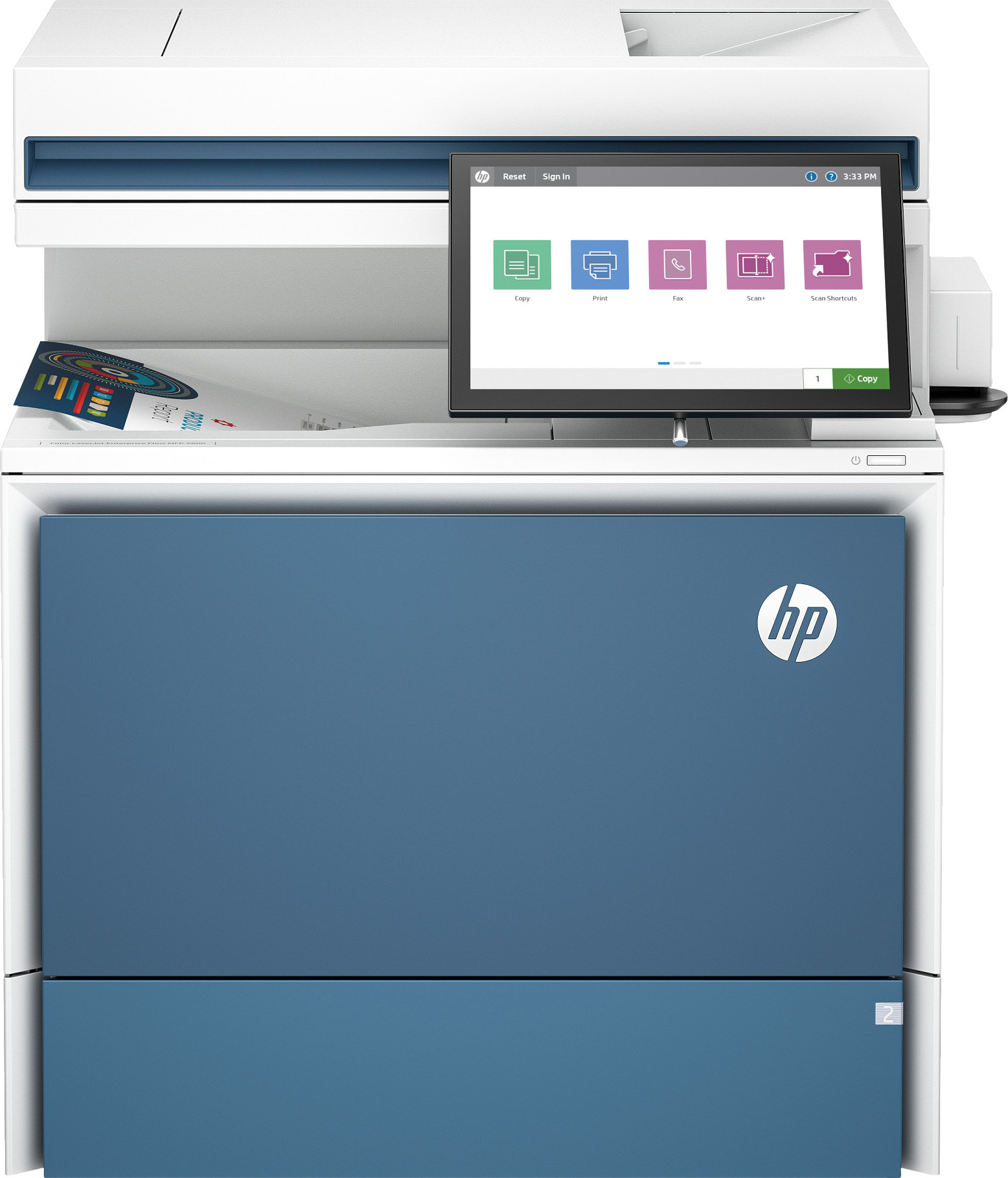 HP Inc. HP Color LaserJet Enterprise MFP 5800zf flow (A4, 43 strán za minútu, USB 3.0, Ethernet, Tlač/skenovanie/kopírovanie, FAX, obojstranná tlač)