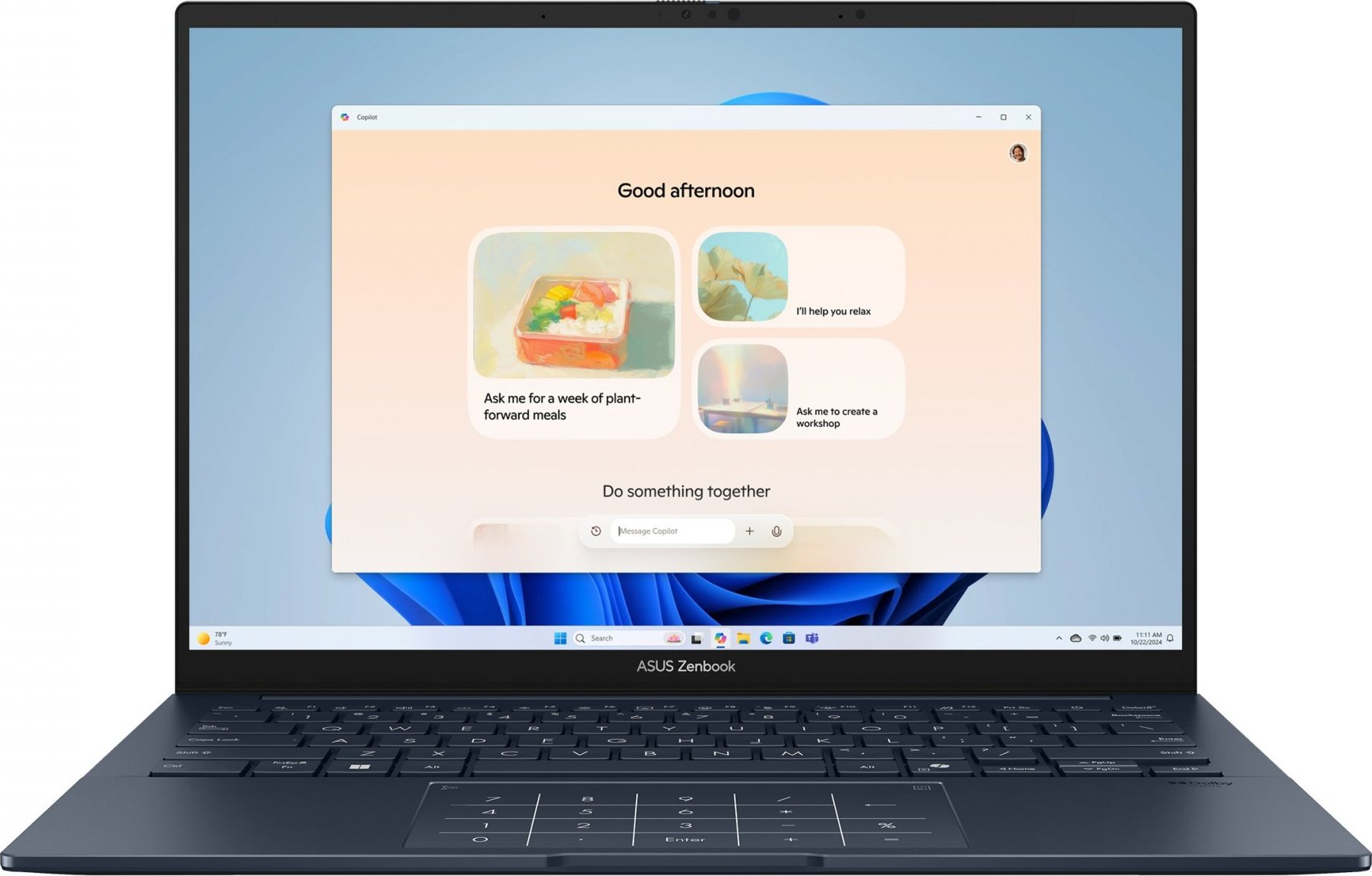 ASUS Zenbook 14/UX3405CA-OLED1581W/U7-255H/14"/WUXGA/T/16GB/512GB/Intel int/W11H/Blue/2R