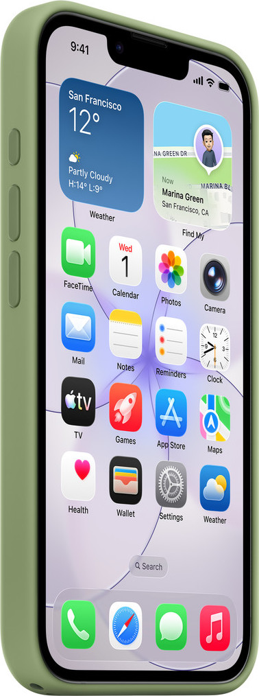 Apple iPhone 17e Silicone Case with MagSafe – Light Moss
