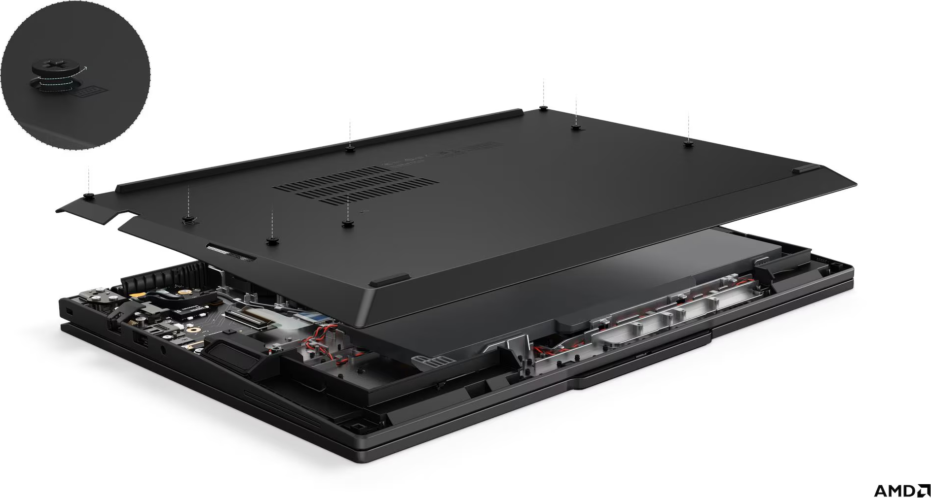 Lenovo ThinkPad T/T16 Gen 5 (AMD)/AMD Ryzen™ AI 5 PRO 440/16"/WUXGA/16GB/512GB/AMD int/W11P/Black/3R