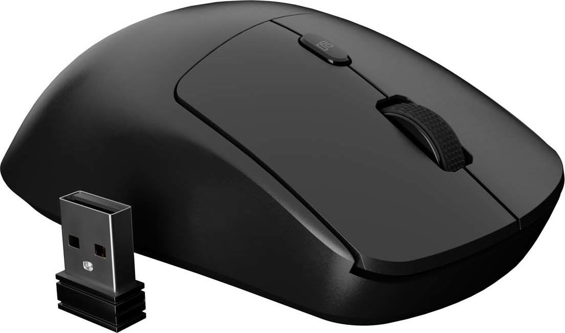 Laserová bezdrátová myš Natec HAWK 2/Kancelářská/Laserová/3 200 DPI/Bezdrátové USB/Černá