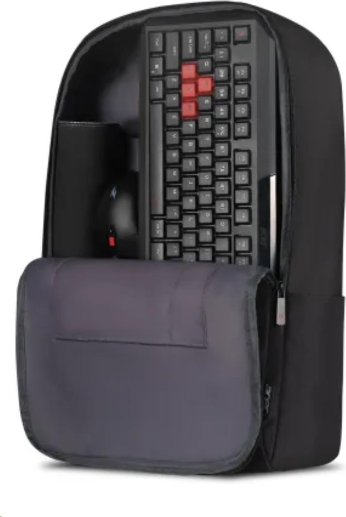 Acer Nitro Quest backpack 18",16 l,voděodolný,vyztužená záda,polyester,černá