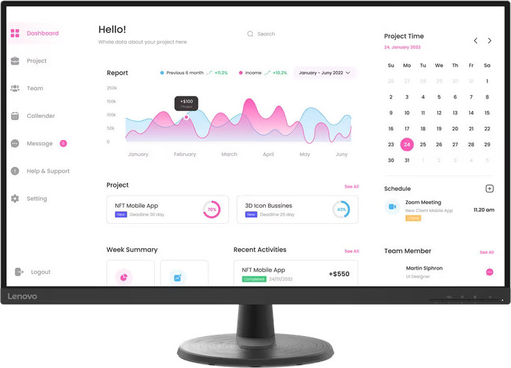 Lenovo D32-40/31,5"VA/1920x1080/3000:1/60Hz/4ms